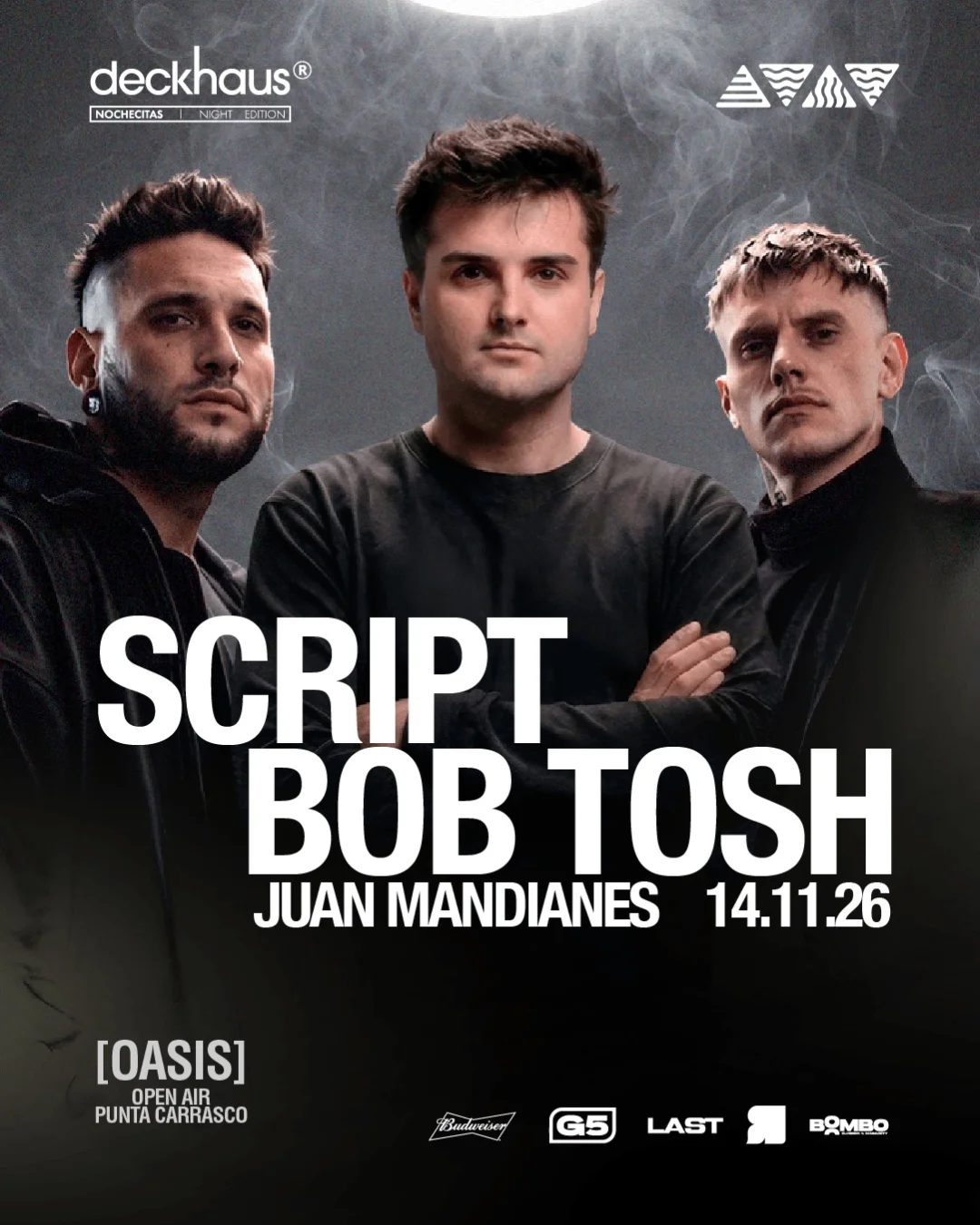 Flyer de SCRIPT + BOB TOSH, 14.11.2026